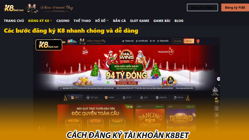 Cách đăng ký tài khoản k8bet