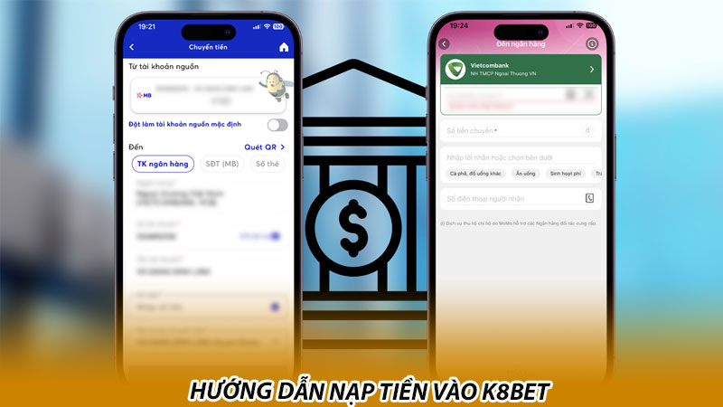 Hướng dẫn nạp tiền vào k8bet