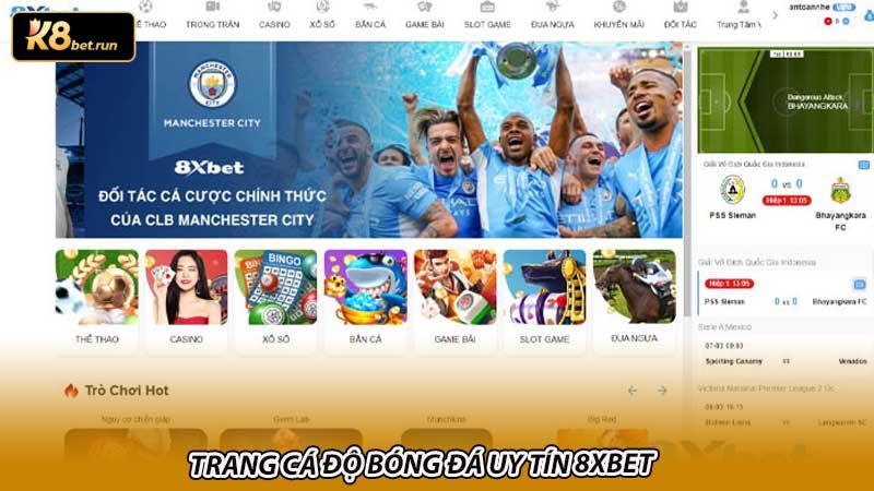 Trang cá độ bóng đá uy tín 8xBet